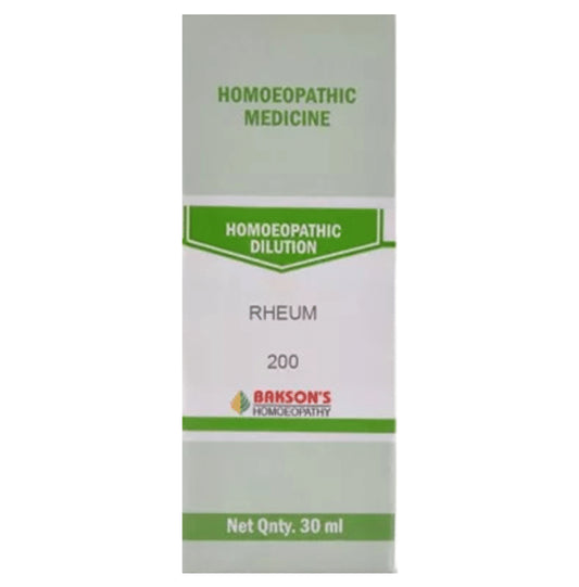 Bakson's Homeopathy Rheum Dilution 200 - Classic Derma