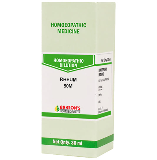 Bakson's Homeopathy Rheum Dilution 50M - Classic Derma