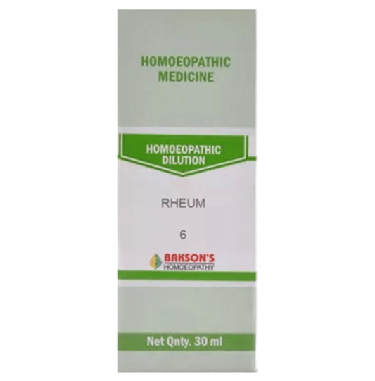 Bakson's Homeopathy Rheum Dilution 6 - Classic Derma