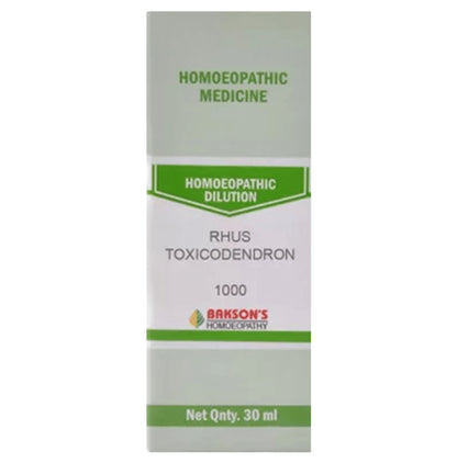Bakson's Homeopathy Rhus Toxicodendron Dilution 1000 CH - Classic Derma
