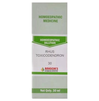 Bakson's Homeopathy Rhus Toxicodendron Dilution 30 - Classic Derma