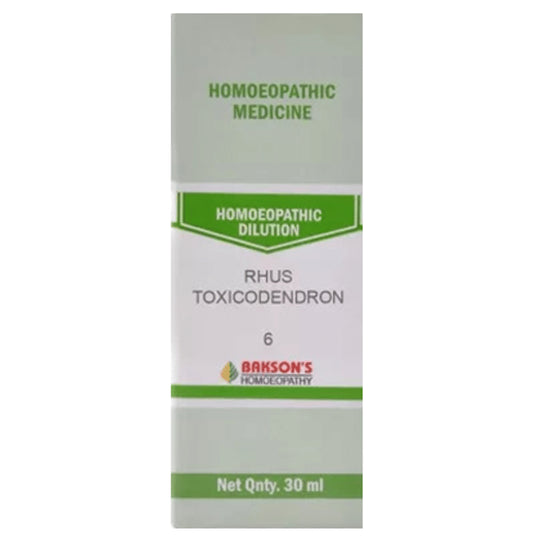 Bakson's Homeopathy Rhus Toxicodendron Dilution 6 - Classic Derma