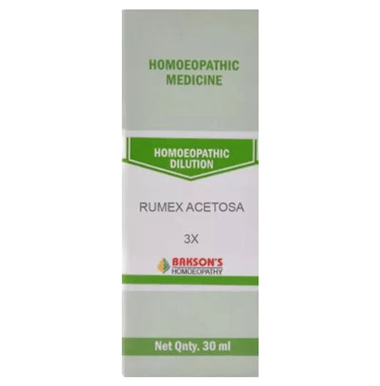 Bakson's Homeopathy Rumex Acetosa Dilution 3X - Classic Derma