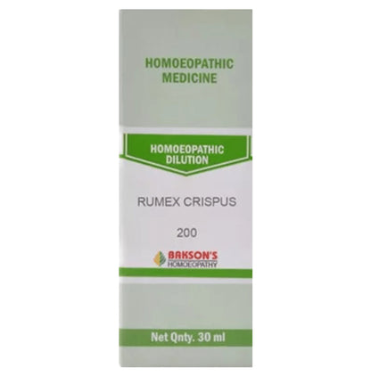 Bakson's Homeopathy Rumex Crispus Dilution 200 - Classic Derma