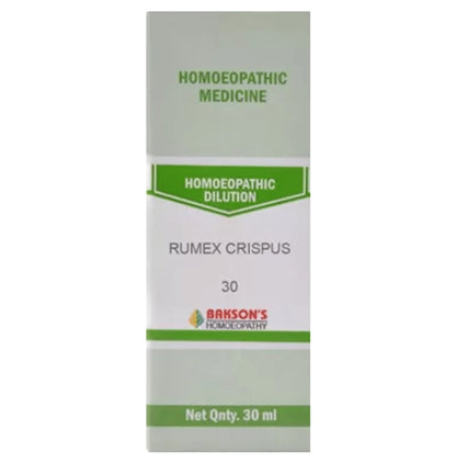 Bakson's Homeopathy Rumex Crispus Dilution 30 CH - Classic Derma