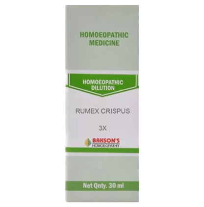 Bakson's Homeopathy Rumex Crispus Dilution 3X - Classic Derma