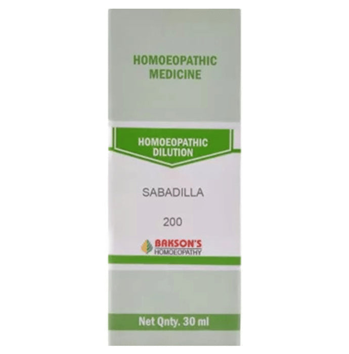 Bakson's Homeopathy Sabadilla Dilution 200 - Classic Derma