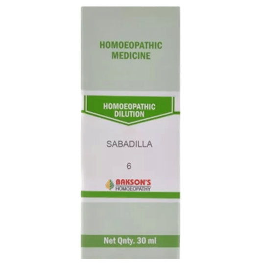 Bakson's Homeopathy Sabadilla Dilution 6 - Classic Derma