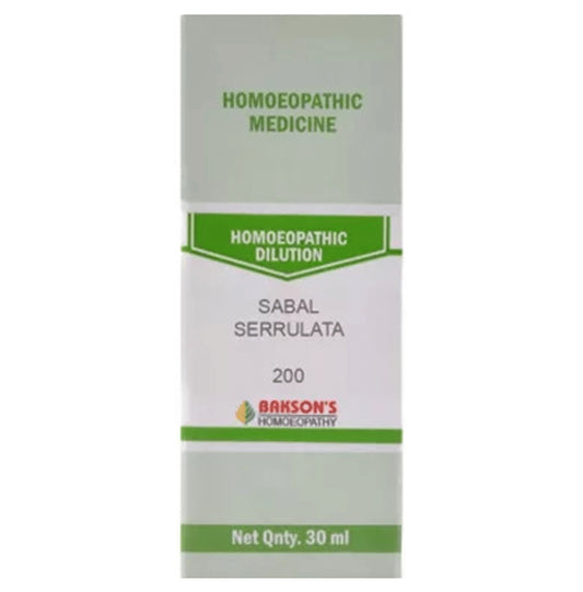 Bakson's Homeopathy Sabal Serrulata Dilution 200 - Classic Derma