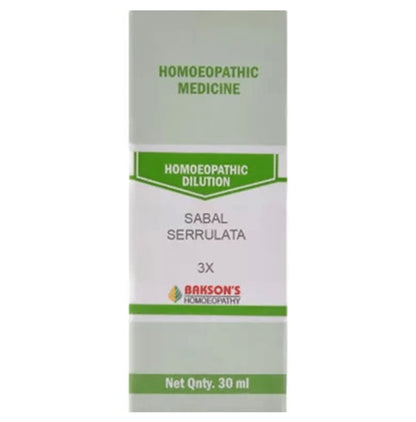 Bakson's Homeopathy Sabal Serrulata Dilution 3X - Classic Derma