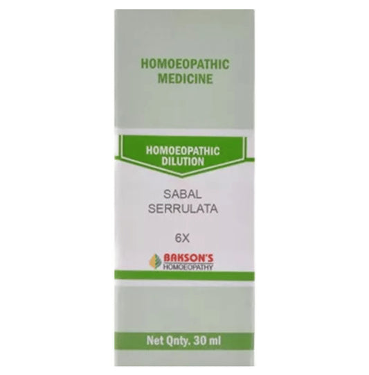 Bakson's Homeopathy Sabal Serrulata Dilution 6X - Classic Derma