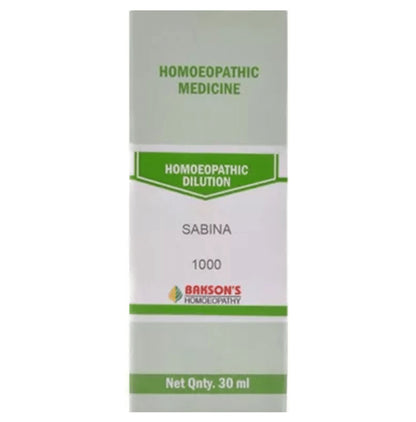 Bakson's Homeopathy Sabina Dilution 1000 CH - Classic Derma