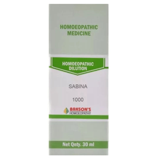 Bakson's Homeopathy Sabina Dilution 1000 CH - Classic Derma