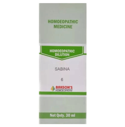 Bakson's Homeopathy Sabina Dilution 6 - Classic Derma