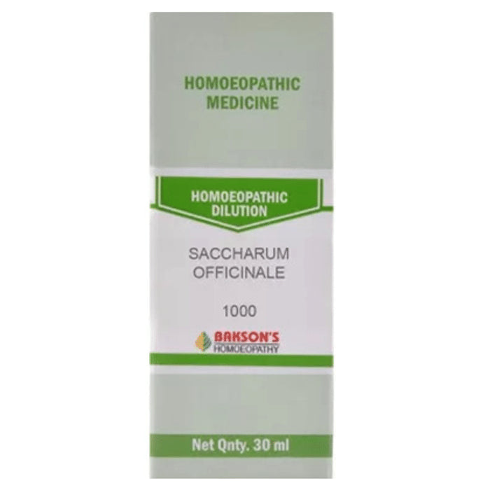 Bakson's Homeopathy Saccharum Officinale Dilution 1000 CH - Classic Derma