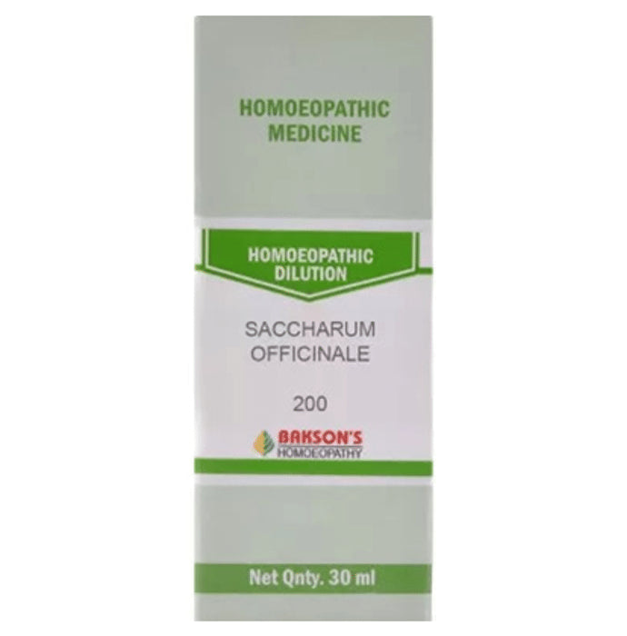 Bakson's Homeopathy Saccharum Officinale Dilution 200 - Classic Derma