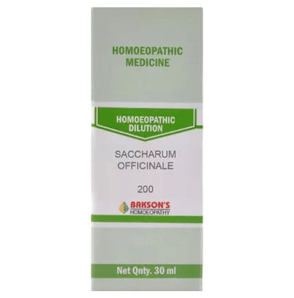Bakson's Homeopathy Saccharum Officinale Dilution 200 - Classic Derma