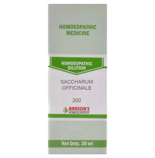 Bakson's Homeopathy Saccharum Officinale Dilution 200 - Classic Derma