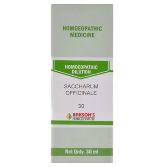 Bakson's Homeopathy Saccharum Officinale Dilution 30 - Classic Derma