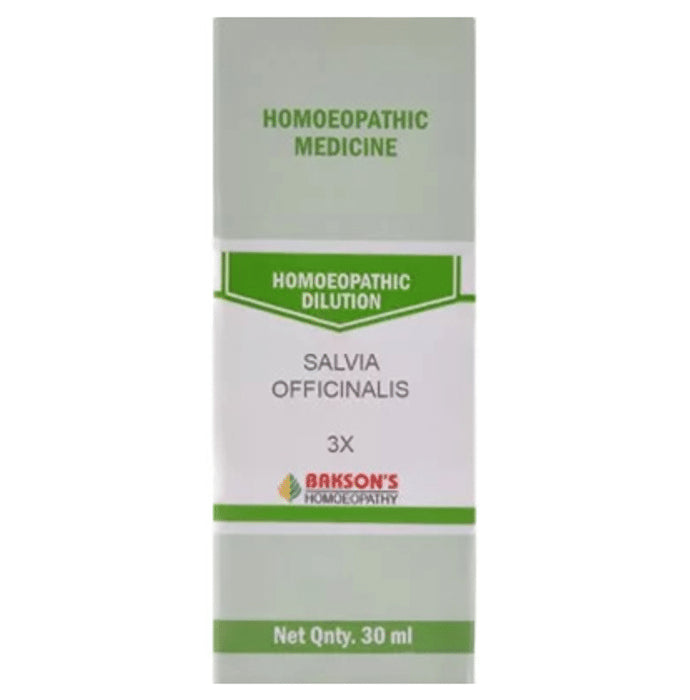 Bakson's Homeopathy Salvia Officinalis Dilution 3X - Classic Derma