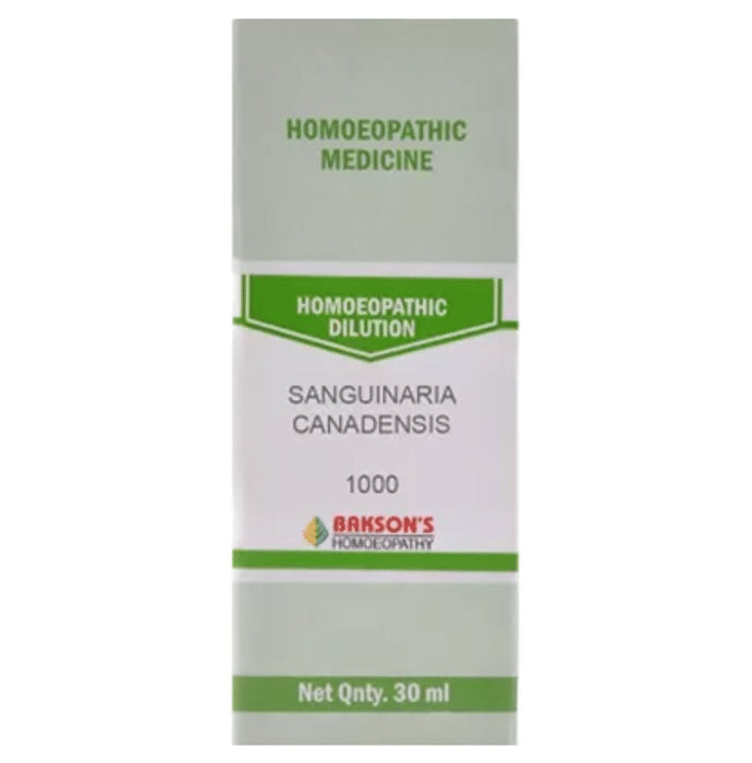 Bakson's Homeopathy Sanguinaria Canadensis Dilution 1000 CH - Classic Derma