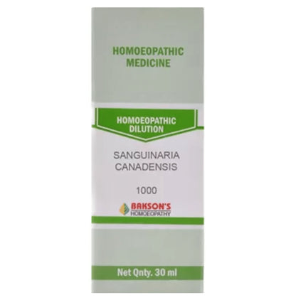 Bakson's Homeopathy Sanguinaria Canadensis Dilution 1000 CH - Classic Derma