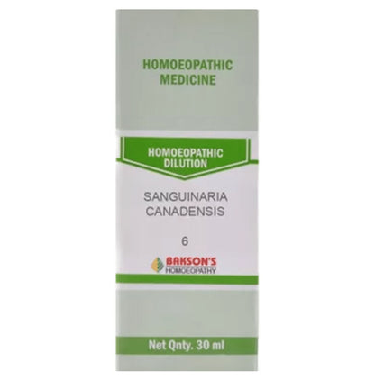 Bakson's Homeopathy Sanguinaria Canadensis Dilution 6 - Classic Derma