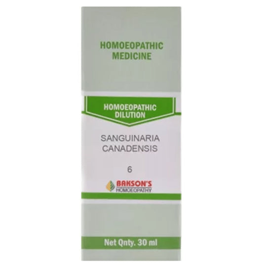 Bakson's Homeopathy Sanguinaria Canadensis Dilution 6 - Classic Derma