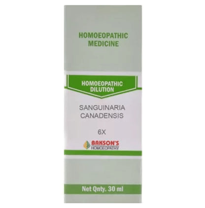 Bakson's Homeopathy Sanguinaria Canadensis Dilution 6X - Classic Derma