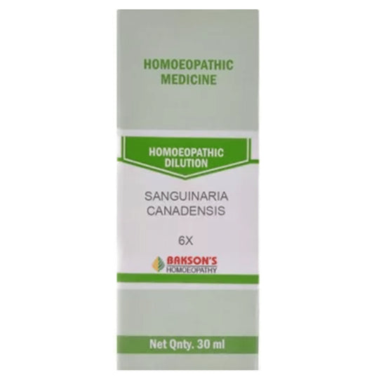 Bakson's Homeopathy Sanguinaria Canadensis Dilution 6X - Classic Derma