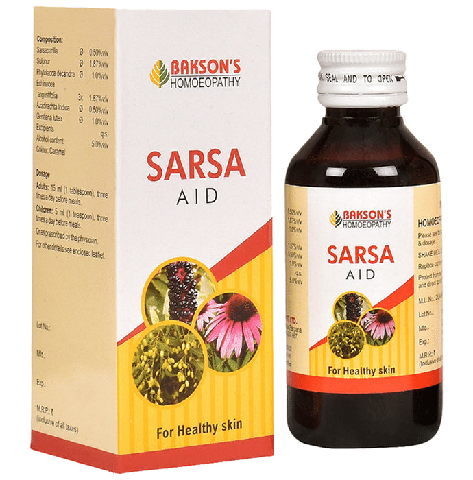 Bakson's Homeopathy Sarsa Aid Syrup - Classic Derma