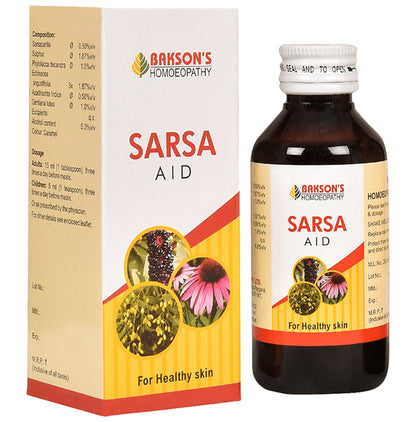Bakson's Homeopathy Sarsa Aid Syrup - Classic Derma