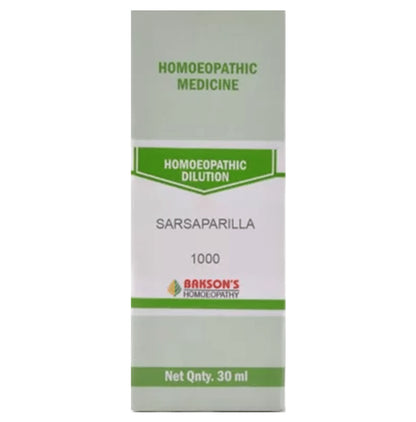Bakson's Homeopathy Sarsaparilla Dilution 1000 CH - Classic Derma