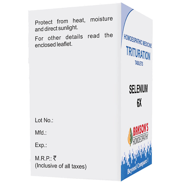 Bakson's Homeopathy Selenium Trituration Tablet 6X
