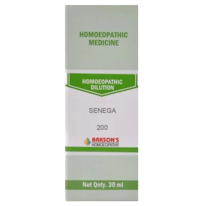 Bakson's Homeopathy Senega Dilution 200 - Classic Derma