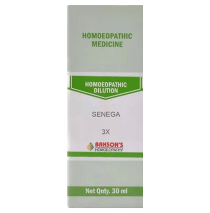 Bakson's Homeopathy Senega Dilution 3X - Classic Derma