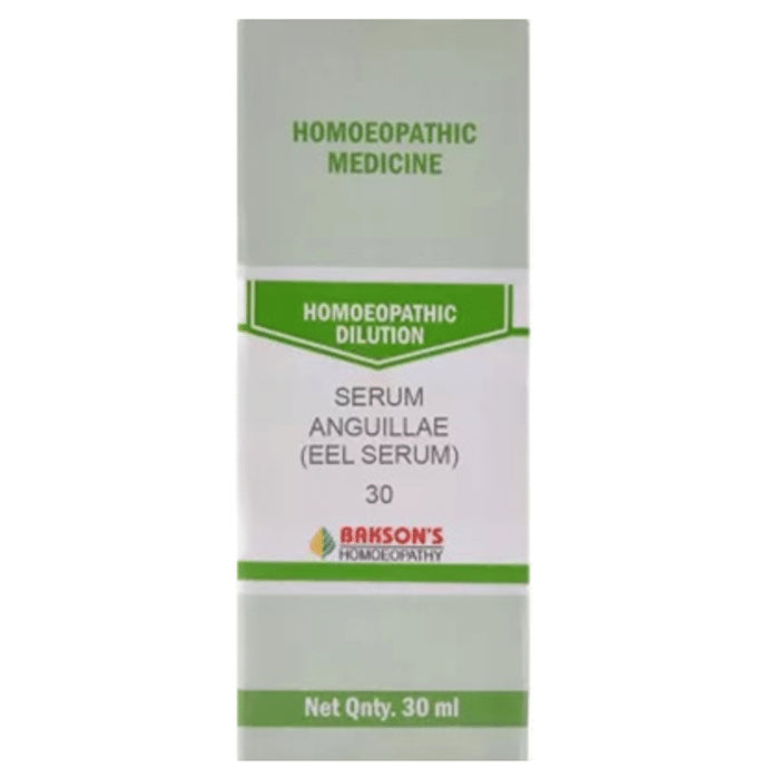 Bakson's Homeopathy Serum Anguillae (Eel Serum) Dilution 30 - Classic Derma