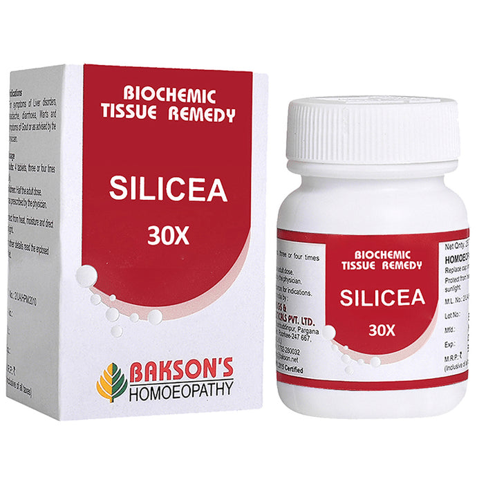 Bakson's Homeopathy Silicea Biochemic Tablet 30X - Classic Derma
