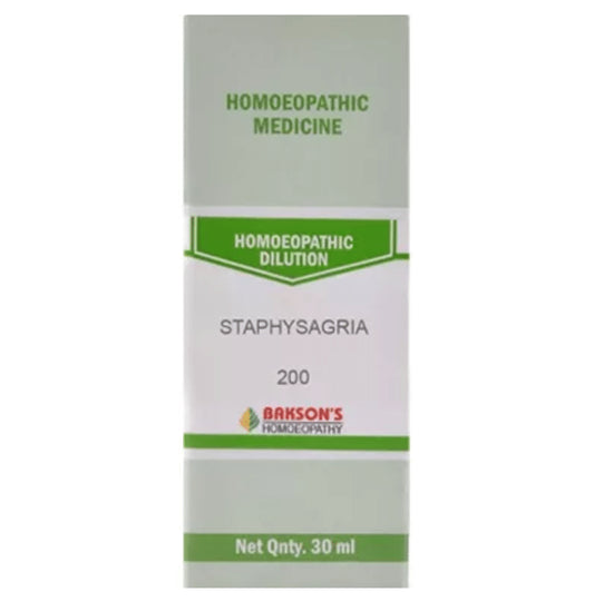 Bakson's Homeopathy Staphysagria Dilution 200 - Classic Derma