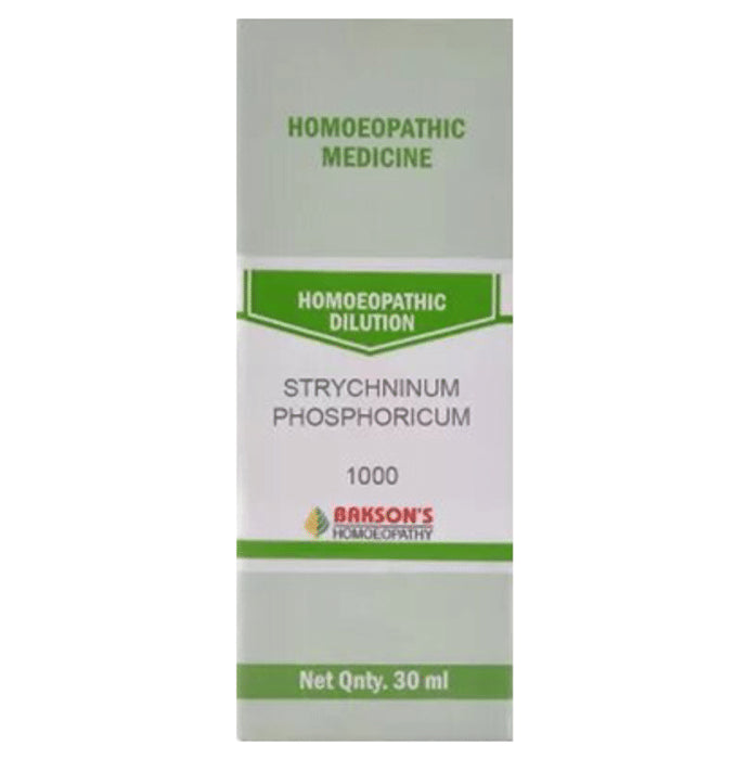 Bakson's Homeopathy Strychninum Phosphoricum Dilution 1M - Classic Derma