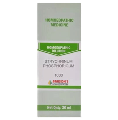 Bakson's Homeopathy Strychninum Phosphoricum Dilution 1M - Classic Derma