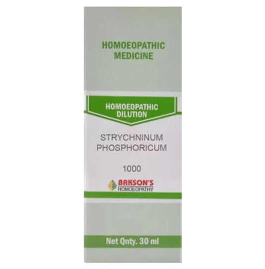 Bakson's Homeopathy Strychninum Phosphoricum Dilution 1M - Classic Derma