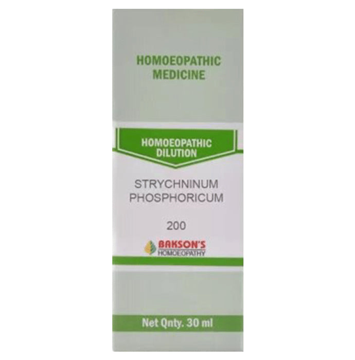 Bakson's Homeopathy Strychninum Phosphroicum Dilution 200 - Classic Derma