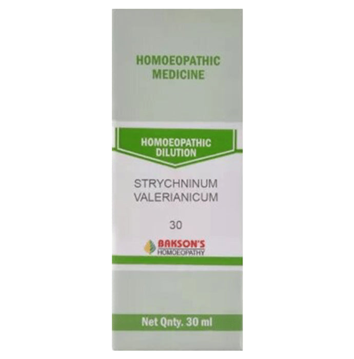Bakson's Homeopathy Strychninum Valerianicum Dilution 30 - Classic Derma