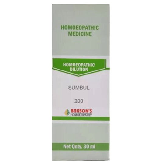 Bakson's Homeopathy Sumbul Dilution 200 - Classic Derma