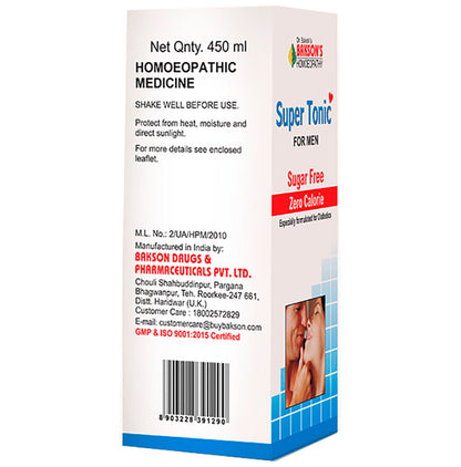 Bakson's Homeopathy Super Tonic for Men Sugar Free