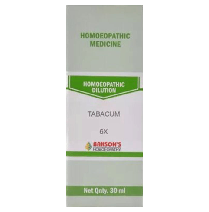 Bakson's Homeopathy Tabacum Dilution 6X - Classic Derma