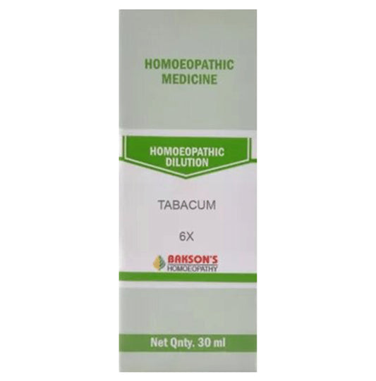 Bakson's Homeopathy Tabacum Dilution 6X - Classic Derma