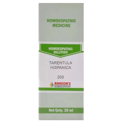 Bakson's Homeopathy Tarentula Hispanica Dilution 200 - Classic Derma