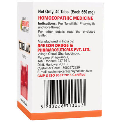 Bakson's Homeopathy Tonsil Aid Tablet